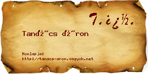 Tanács Áron névjegykártya