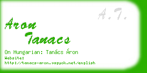 aron tanacs business card